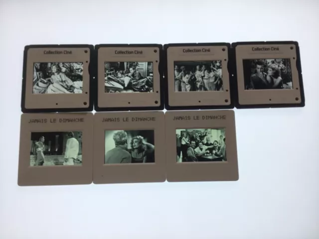 Lot De 7 Diapositives Slides Melina Mercouri "Never On Sunday" Jules Dassin L139