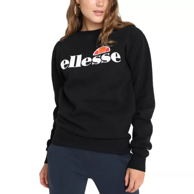 Ellesse Womens Agata Pullover Crew Neck Jumper Sweater Sweatshirt - Anthracite