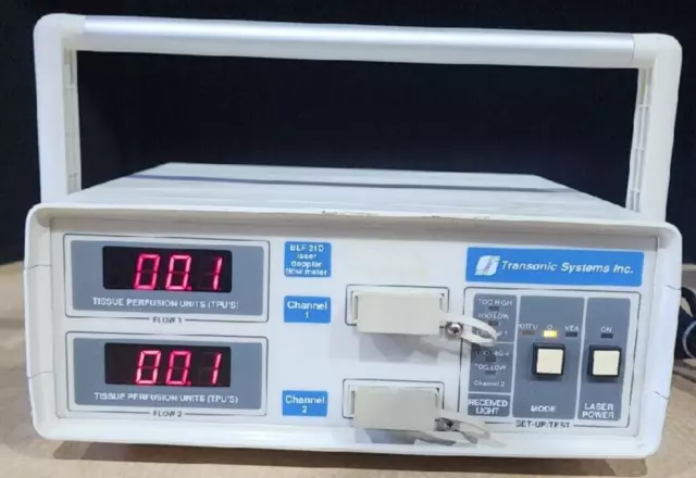 Transonic Systems Laser Doppler Flowmeter BLF21C 2 Channel