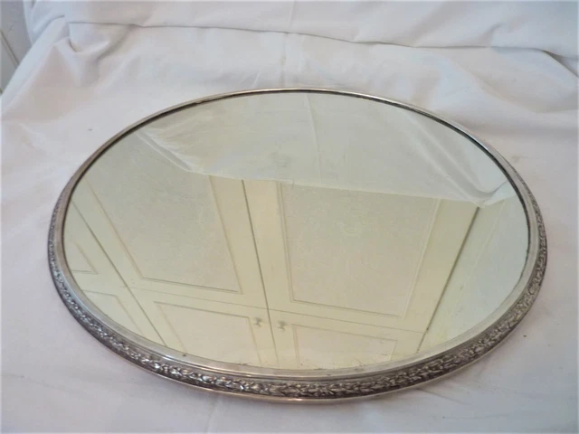 Surtout De Table Centre Argent Massif Miroir Art De La Table Plateau Silver Tray
