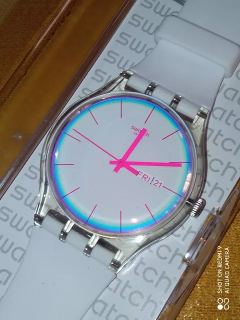 Swatch New Gent 2019 Polawhite Suok713 Nuovo Perfetto Con Datario