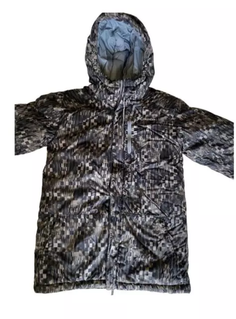 Columbia Coat Boys Medium Waterproof Hooded Long Sleeve Full Zip Jacket Camoufla 3