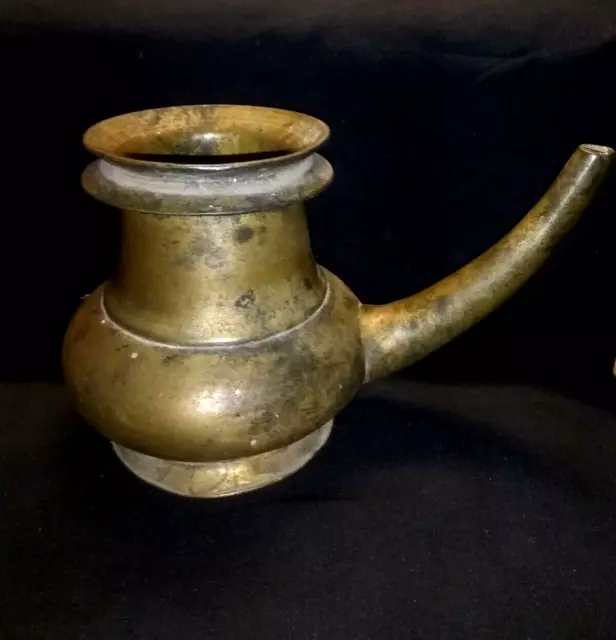 Antique Traditional Indian Ethnic Bronze Lota Ganga Jal Toti Kalash Collectible