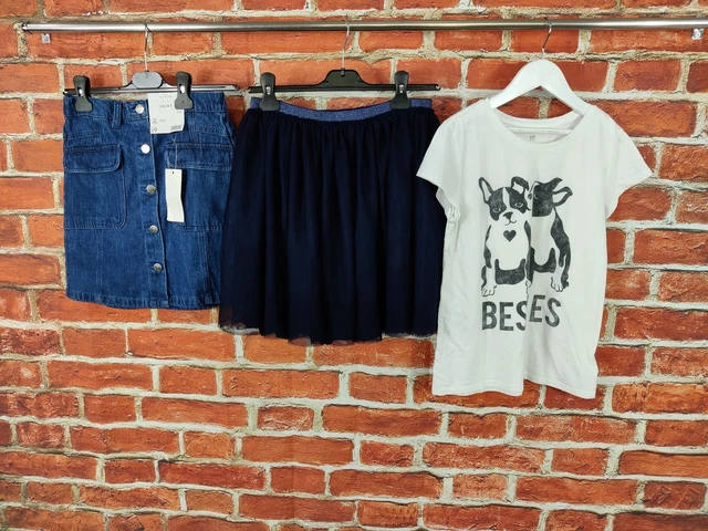 Girls Bundle Age 12-13 Years George Gap Denim Skirt Short Sleeve T-Shirt 158Cm