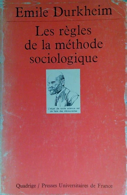 LES REGLES DE La Methode Sociologique Durkheim Emile Brossura EUR 7,90 ...