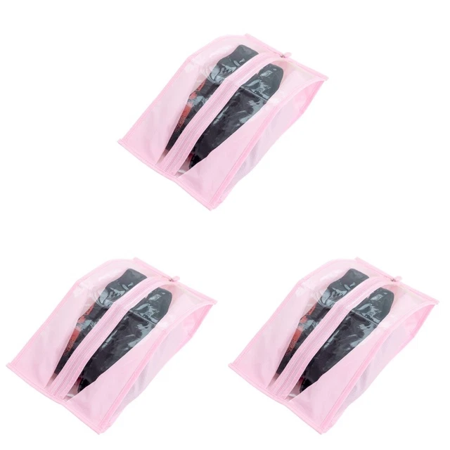 3 stücke tuch reisen schuhe tasche transparent lagerung beutel
