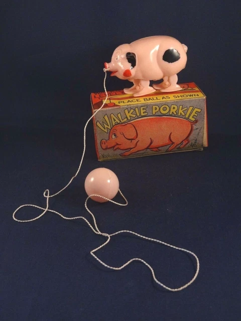 Jouet Cochon Marcheur BELL Porkie - Boîte D'Origine - Années 1950