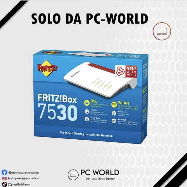 AVM FRITZ!Box 7530 Modem-Router Dual Band - Bianco IN OFFERTA