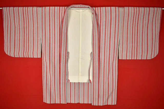 Vintage Japanese Kimono Silk Antique BORO HAORI Kusakizome Woven/A877/470