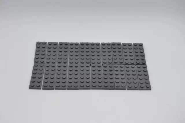 LEGO 20 x Basisplatte 2x6 neues dunkelgrau Dark Bluish Gray Plate 2x6 3795