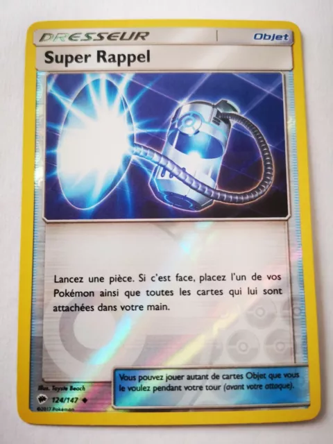 124/147 Pokemon VF Card Burning Shadows Sun & Moon Reverse Super Reminder