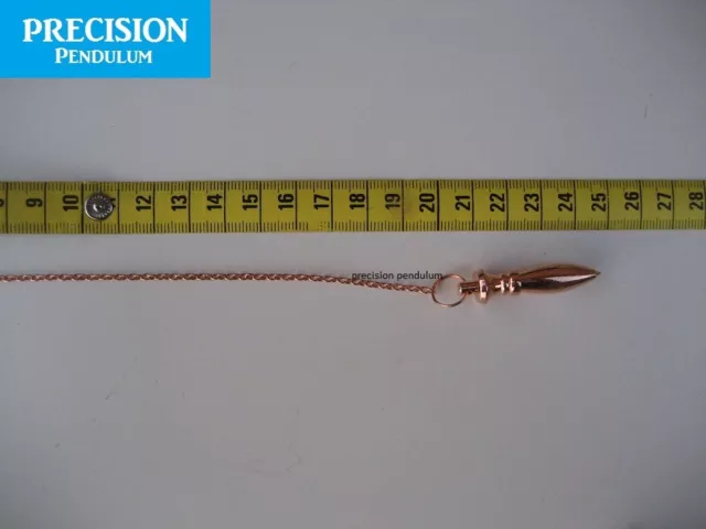 Karnak Copper Solid Metal Precision Pendulum with Chain Divination 3
