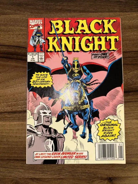 Black Knight #1 Marvel 1990 1st Solo Dane Whitman- Newsstand Edition