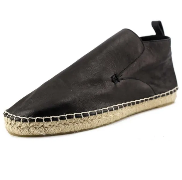 Vince Women's Ronan Leather Shoes Black Size 8 Espadrille Excellent Retail $250