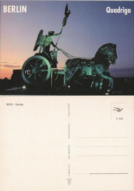 Ansichtskarte Mitte-Berlin Brandenburger Tor - Quadriga 1996