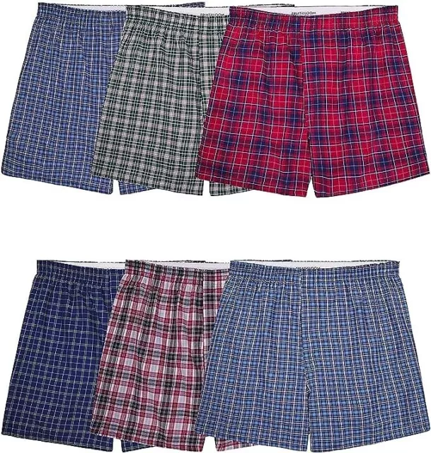 Mens Fruit of the Loom BOXER SHORTS 6 pack Slightly Imperfect 3XL