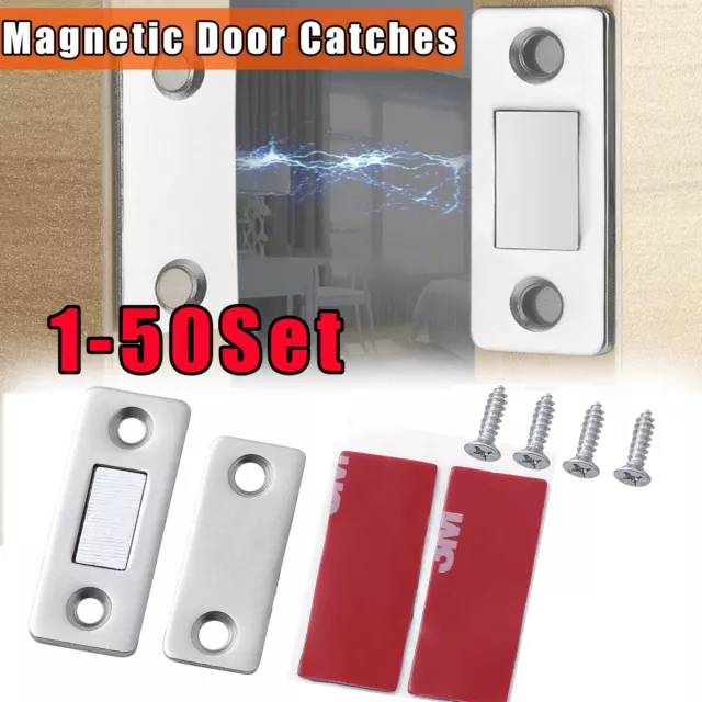 Lot Magnetic Door Catch Latch Heavy Duty For Kitchen Cabinet Cupboard Wardrobe