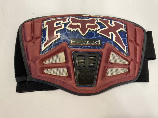 vintage moto-x fox hybrid motocross kidney back belt protector