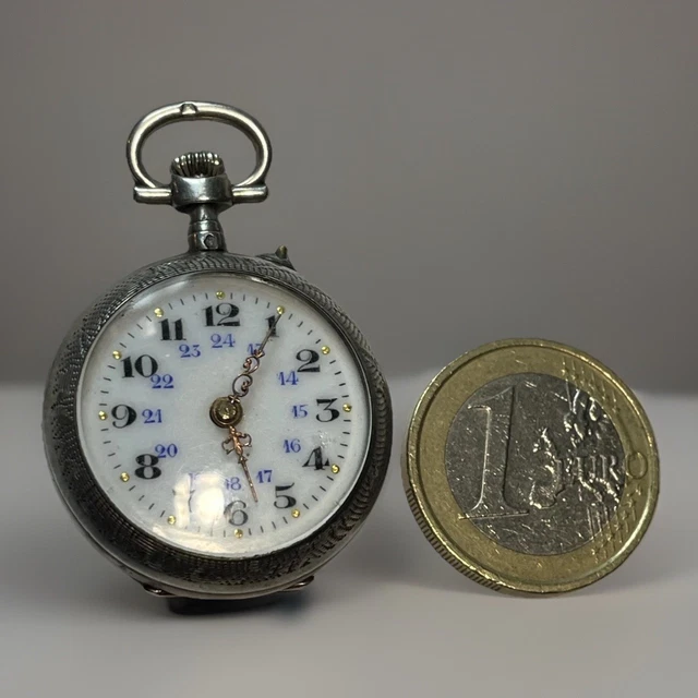 Montre à Gousset En Argent Massif – À Réparer – Pièce Horlogère Vintage Unisexe