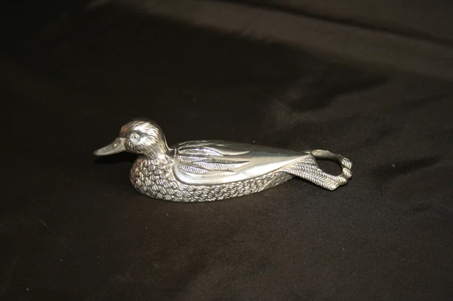 Vaisselle De Bar Avec Bouchon De Bouteille En Métal Argenté En Forme De Canard Autriche Ann%c3%a9es 1950