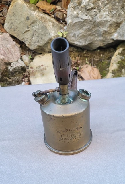 Lampe à Souder Ancienne Express N°19 En Laiton – Chalumeau Vintage Pour Collectionneurs