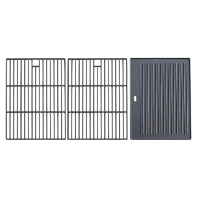 CosmoGrill 6+1 Pro Series Cast Iron Set (2x Grill Grate + Griddle Plate)