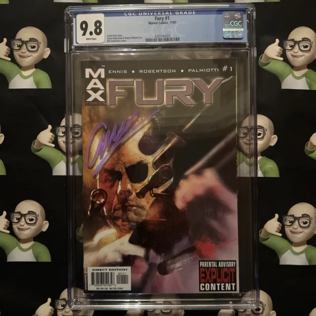 Fury #1~CGC 9.8~(NM/MT)~Marvel~MAX~2001~Slab Signed by GARTH ENNIS~Signature~SS