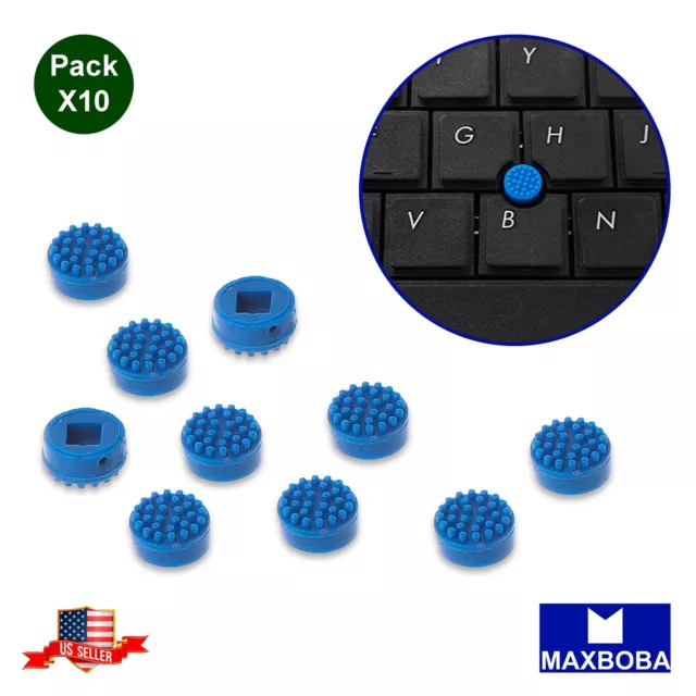 10 Pack Rubber Mouse Pointer Trackpoint Blue Cap For Dell Laptop