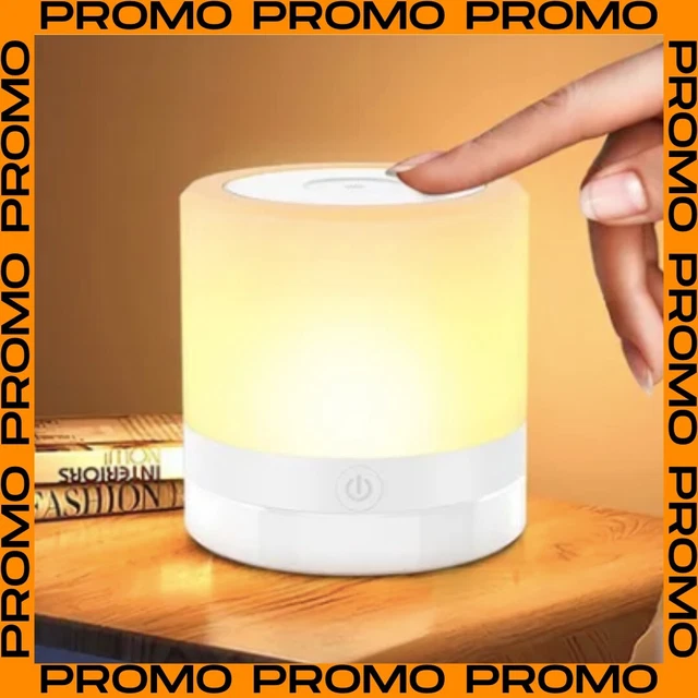 Lampada Touch, Led Da Comodino - Usb, Notturna, Portatile, Ricaricabile, Rgb Led