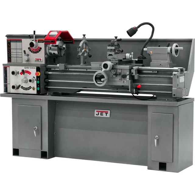 JET Geared Head Bench Lathe w/Collet Closer & Taper Attachment- 13inx40in