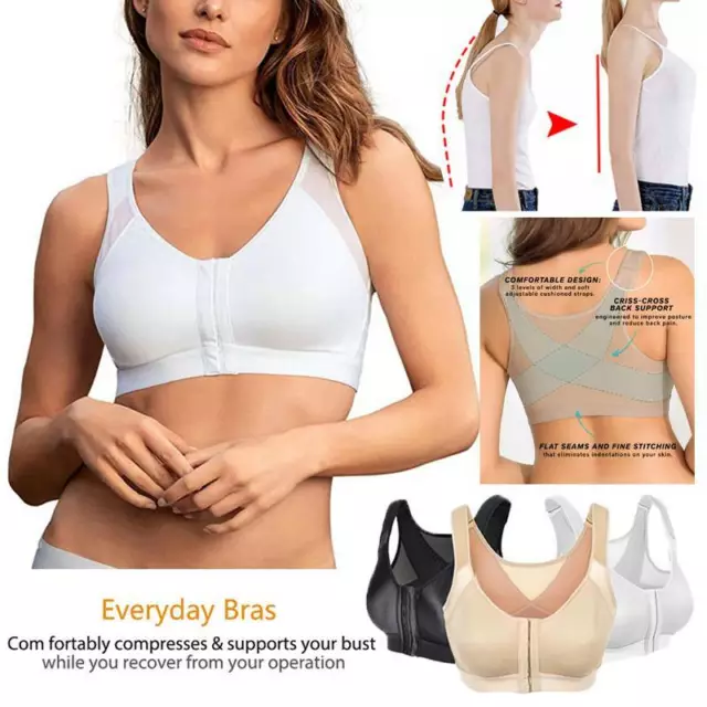 LADY POST SURGERY Bra Yoga Top Adjustable Ultimate Lift Support Wire Free  Shaper £13.79 - PicClick UK