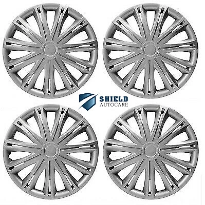 Wheel Trims 13" Hub Caps Spark Plastic Covers Set of 4 Silver Specific Fit R13