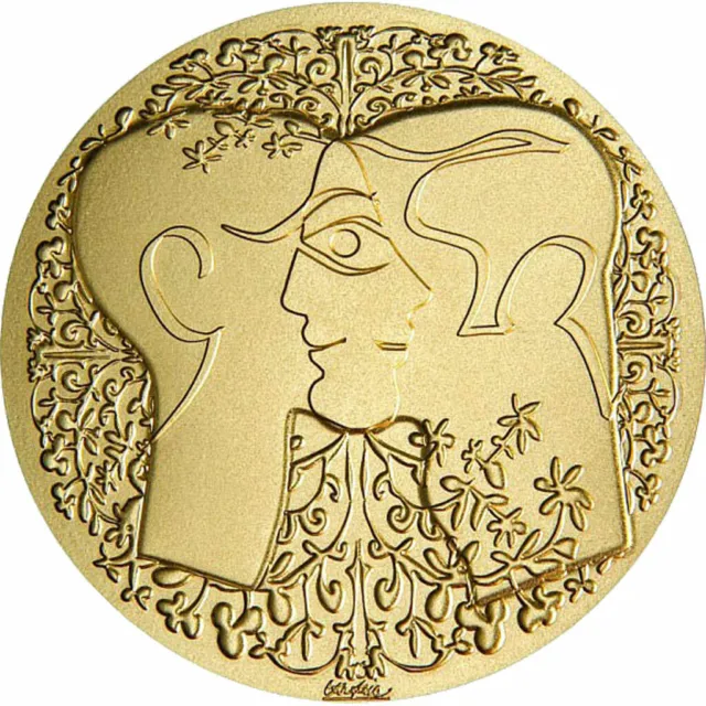 [#87605] France, Medal, The Fifth Republic, Arts & Culture, MS, Gilt Bron