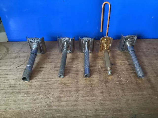 vintage gillette adjustable safety razors Lots 5