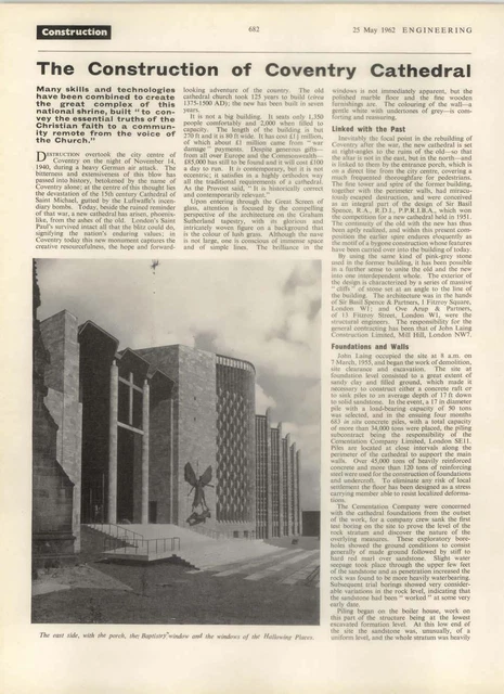 1962 Description Of The Construction Methods Of Coventry Cathedral