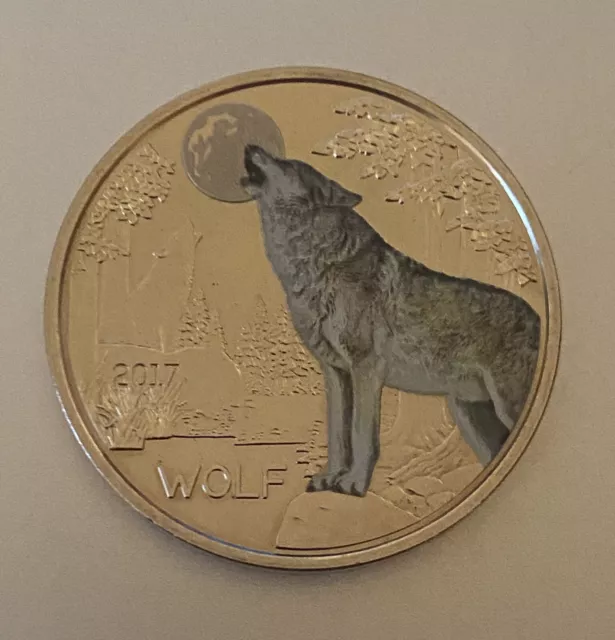 Österreich: 3 Euro Gedenkmünze 2017, Tiertaler, Wolf, nachleuchtend, mit Flyer