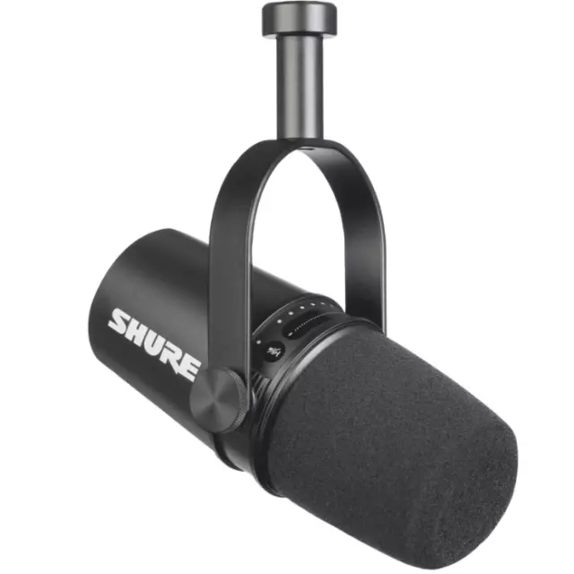 NEU Shure MV7 Podcast Vocal Recording Live Stream Kondensatormikrofon in Schwarz