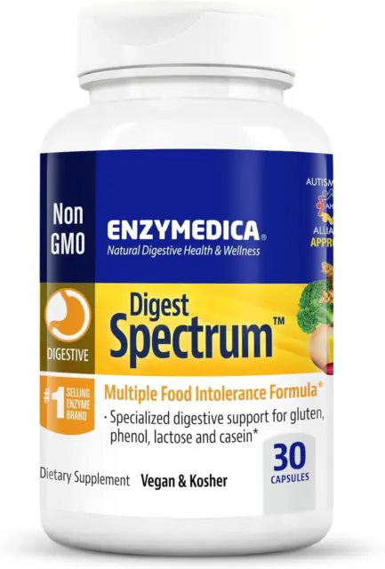 Enzymedica Digest Spectre 30 Capsules, Améliore Énergie, Digestif Support