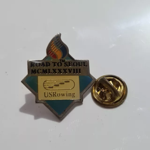 pins sport boxe USA Boxing ROAD TO SEOUL 1988 Jeux olympiques (rare) signé