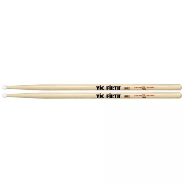 VIC FIRTH American Classic 7AN Bacchette per Batteria punta Nylon