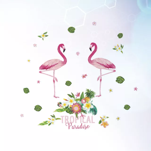 Pegatina de pared Tropical Paradise Flamingo vinilo arte desmontable tatuajes de pared para