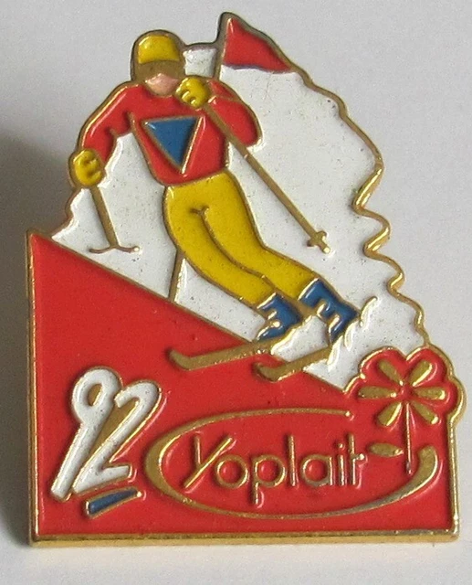 Pin's Yoplait Jeux Olympiques Albertville 1992 - Ski - Vintage
