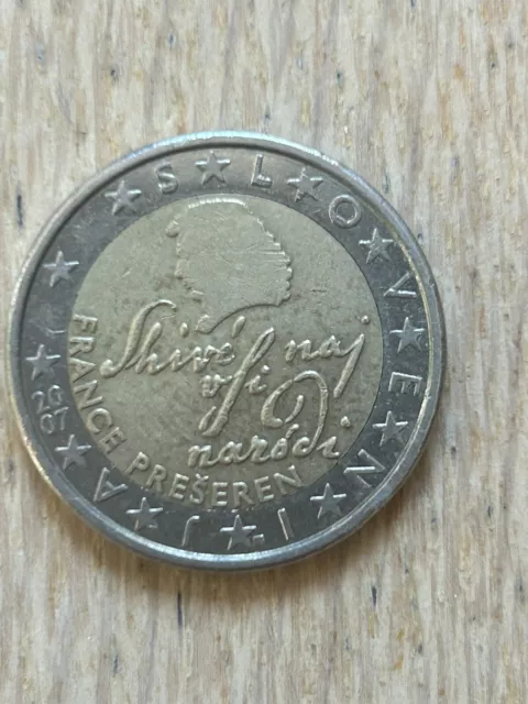 Pièce Monnaie 2 Euros Slovénie 🇸🇮 2007 France Preseren Slovenija