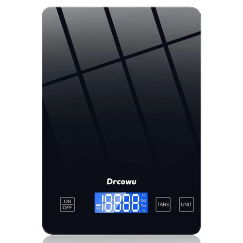 Escalas de cocina digitales, Drcowu peso grande para hornear negro