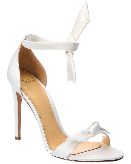 Alexandre Birman Lovely Clarita Satin Sandal Women's White 39.5