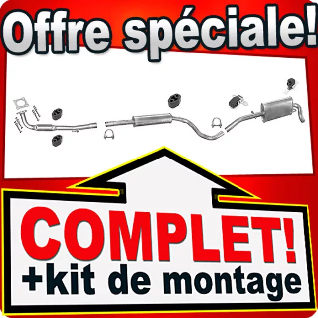 Ligne pot d'échappement pour VW LUPO 1.0 2000-2005 +Tuyau Silencieux