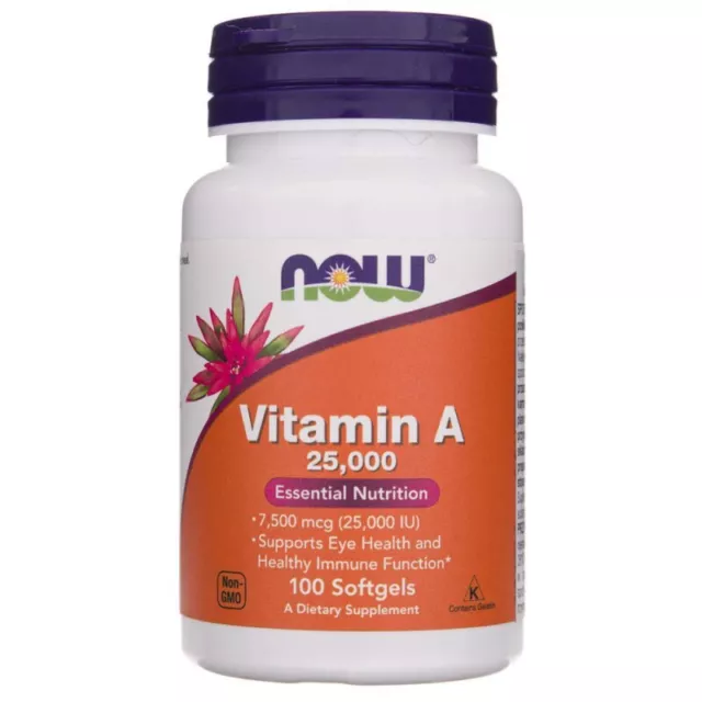 Now Foods Vitamin A 25000 IU - 100 capsules