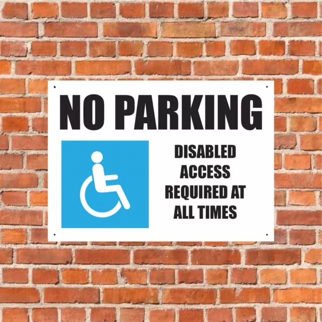 No Parking Metal Sign Disabled Access Required Private Driveway Disabled 015