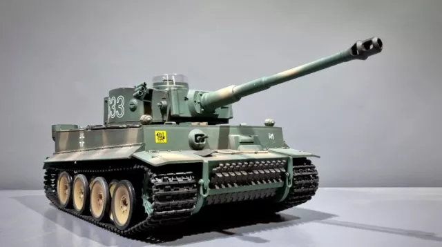 RC Panzer "German Tiger I S33" Heng Long - 1:16, Rauch&Sound+Stahlgetriebe Und 2