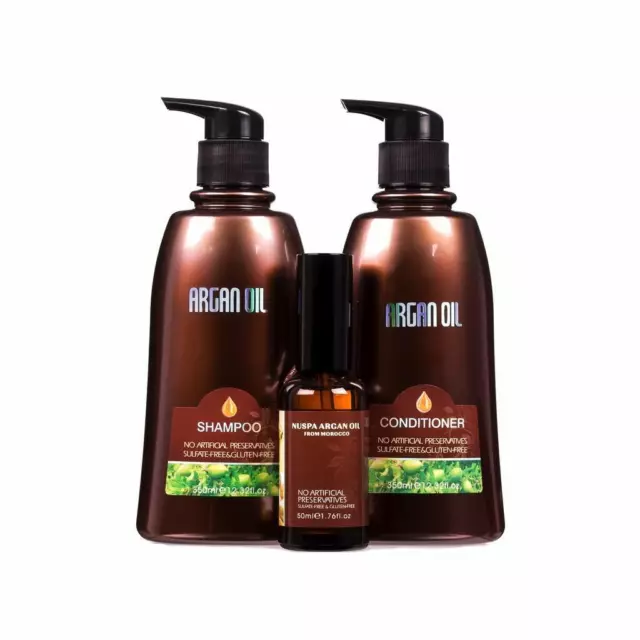 Argan Oil From Morocco Shampoo, Conditioner & Serum 350ml Pack